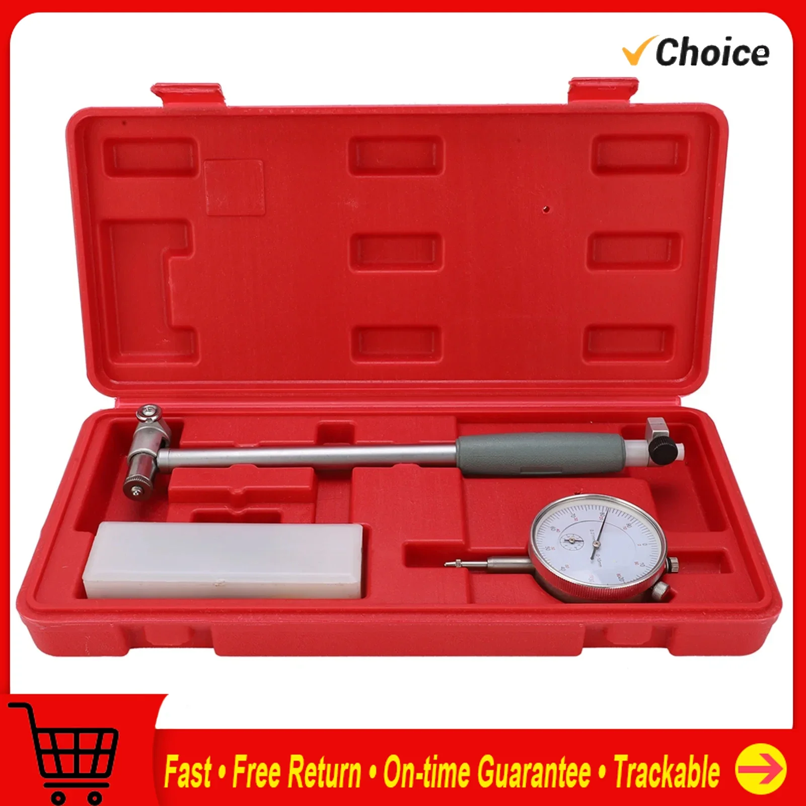 

Калибр диаметра внутреннего диаметра, шкала, циферблат, диаметр 50‐160 мм, индикатор диаметра, измерительный набор инструментов для цилиндра двигателя, измерительный инструмент