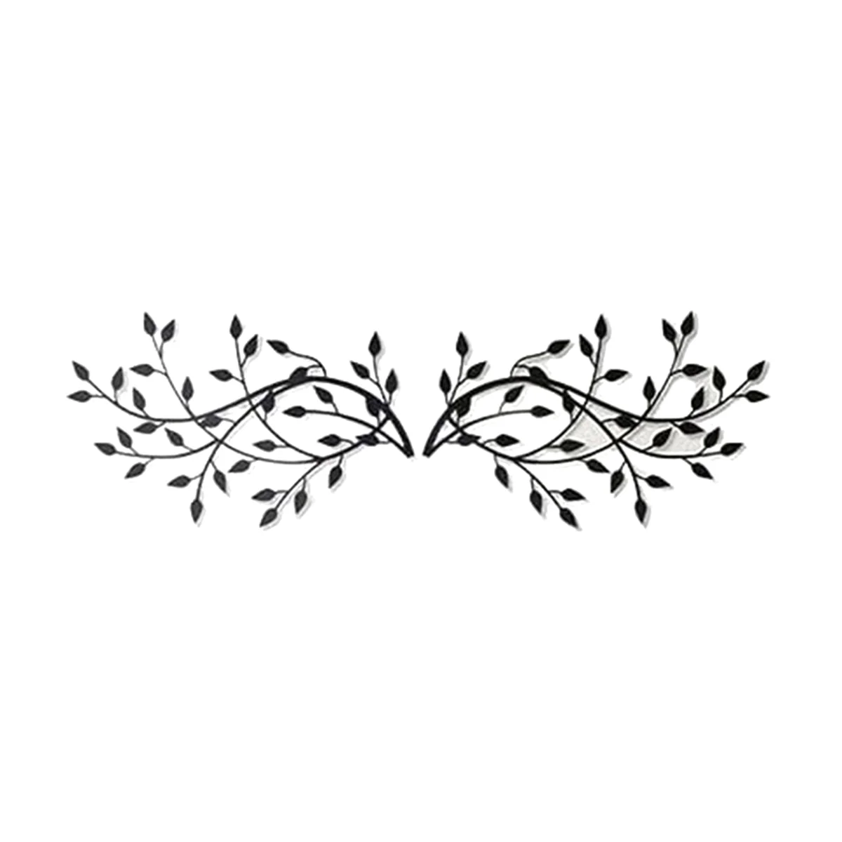 Branch Leaf Wall Hanging Decor Metal Iron Art Plant Olive Leaf Statue Wall Pendant Home Background Ornaments Sculpture A