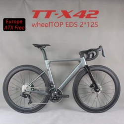 TT-X42 Bicycle Full bike Carbon Road cycle With WheelTop Wireless Electric Group Set carbon wheels