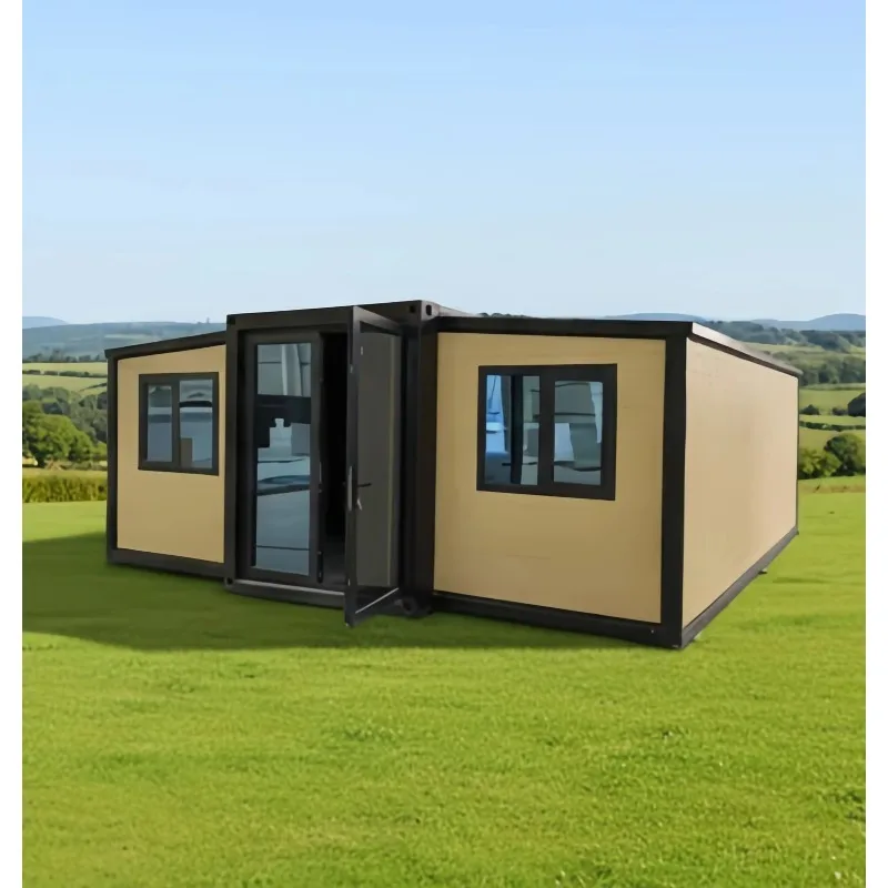 YG Customized 40ft 20ft Expandable Container House 2 Bedroom Prefabricated Apartment Home With Double Wing Expansion Midcentury