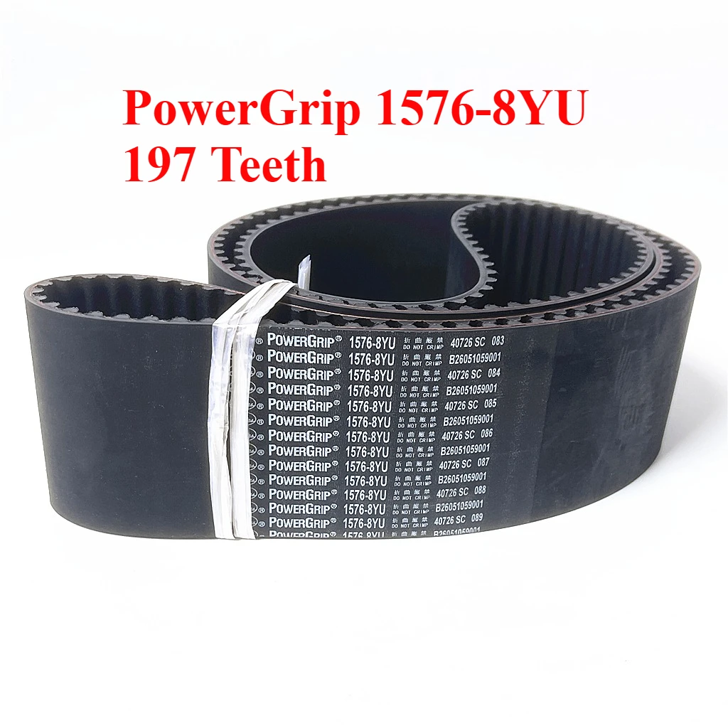 PowerGrip 1576-8YU 197 Teeth Arc Tooth Timing Belt 3D Printer Engraving Machine CNC Lathe Robot Spindle Generator Drive Belt