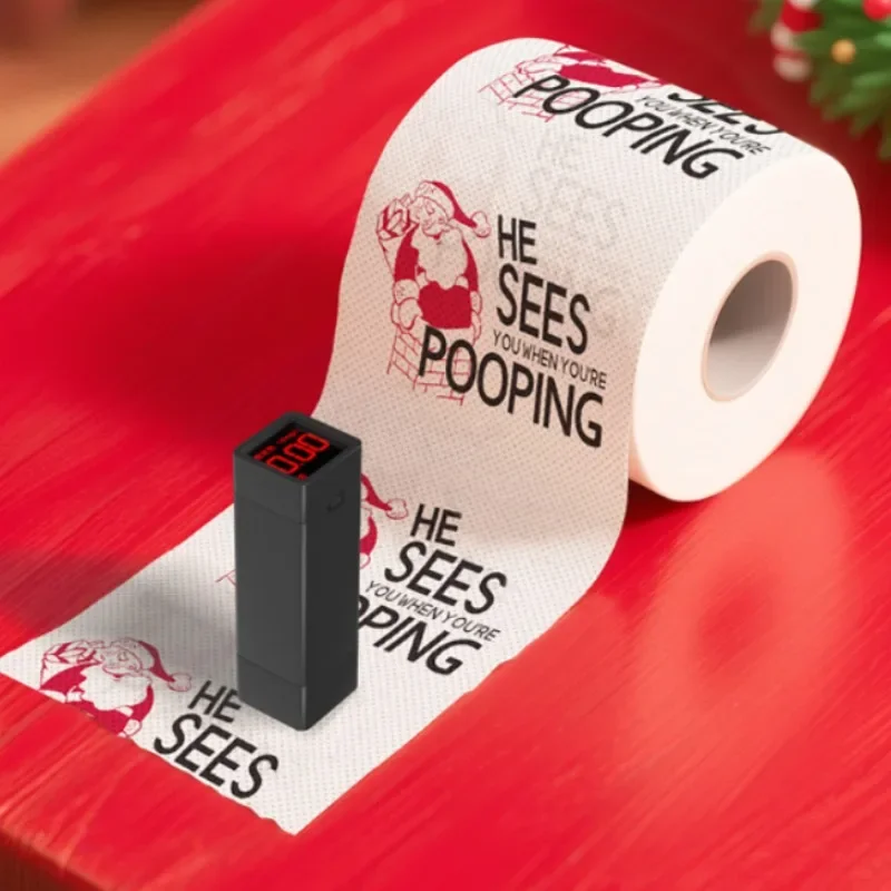 5/10 pezzi di carta igienica per bagno di Natale, decorazione per la casa di buon Natale, decorazione natalizia, ornamenti di Capodanno