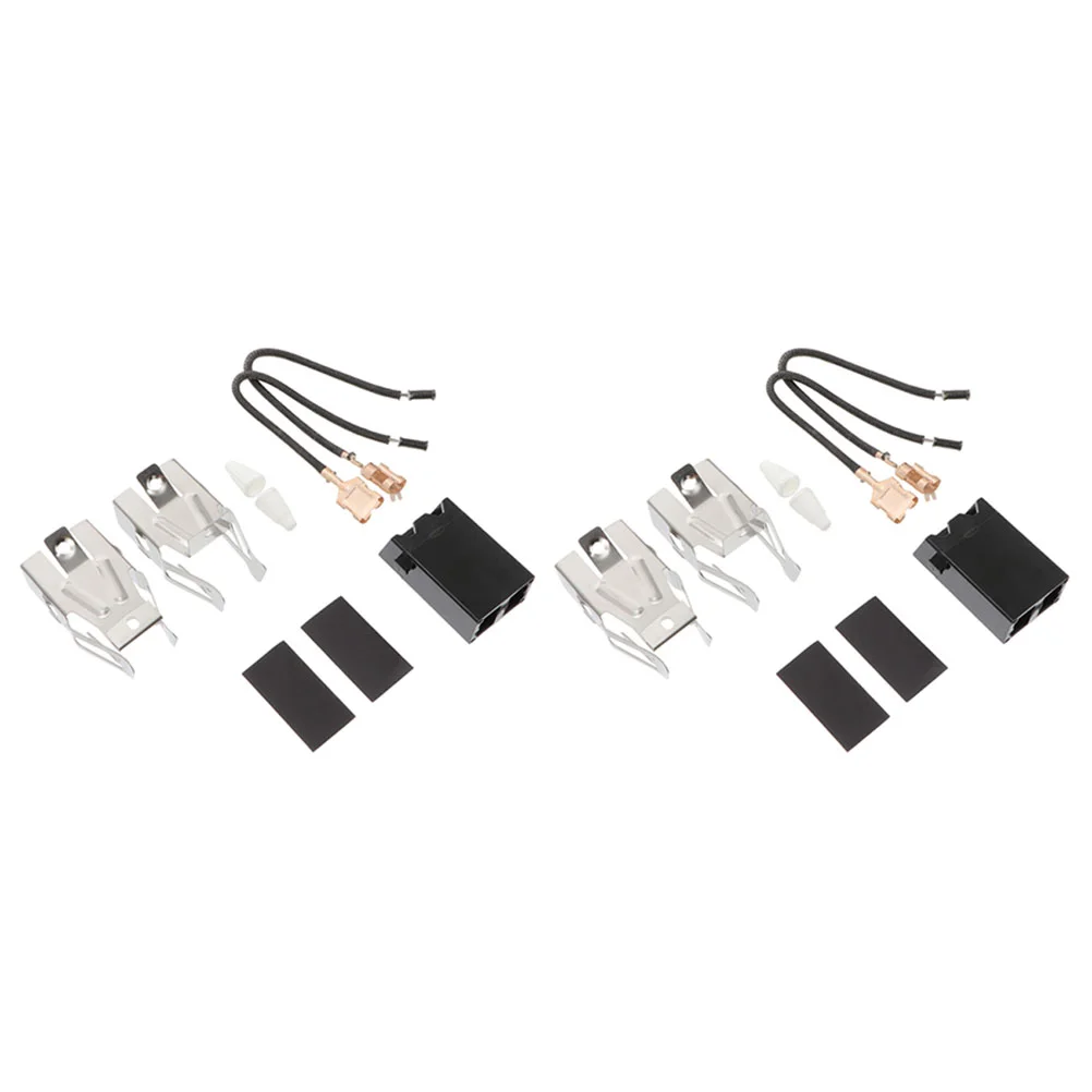 4 Sets Oven Connector Burner Range Receptacle Kit Surface Electric Wire Abs Stove Terminal Block Elements Plug