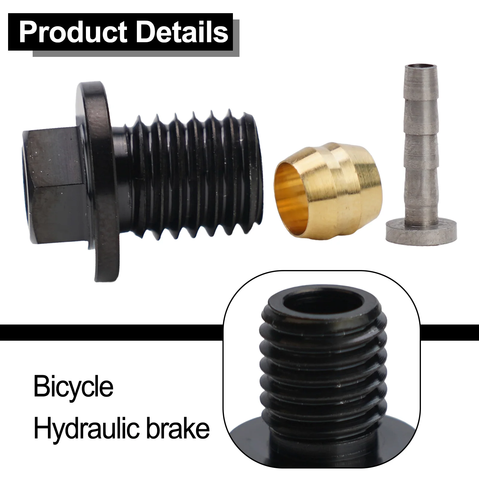 Oil Needle With Screw For BH90 Metal Olive Insert And Connecting Bolt Nut Road Bike Hydraulic Brake Lever Insert Connecting Nut