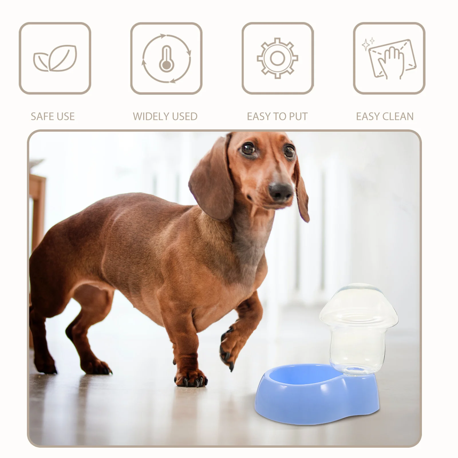 

Pet Water Dispenser Automatic Design Transparent Barrel Easy Clean Safe Durable Plastic Cat Dog Feeder Automatic Water Dispenser