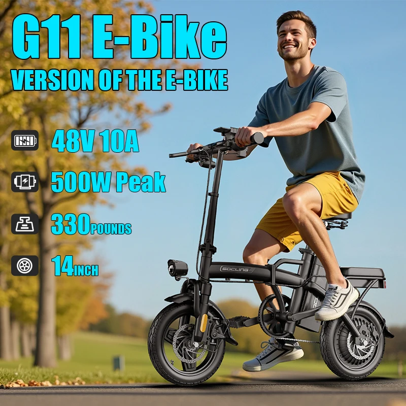 

Foldable Ebike with Lock, 500W Brushless Motor, 48V 10Ah Battery, Max 25+ Miles Range Folding Electric Bicycle, 14" Commuter Adult Electric Bicycle, UL2849 Certified E Bike