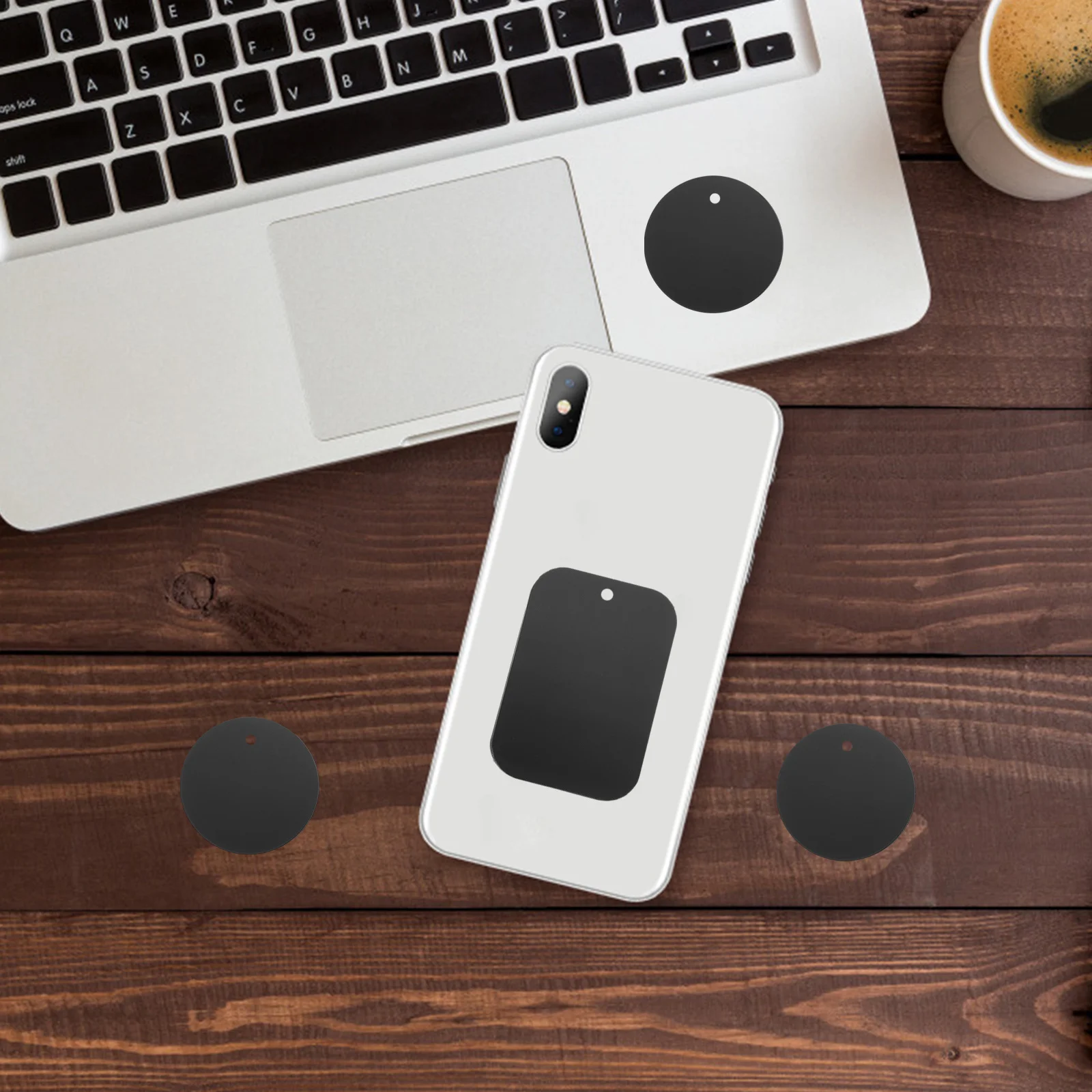 

20Pcs Metal Plate for Phone Magnet Mount Black Thin Rectangular Round Magnetic Phone Holder Plates Compatible for Car Mobile GPS