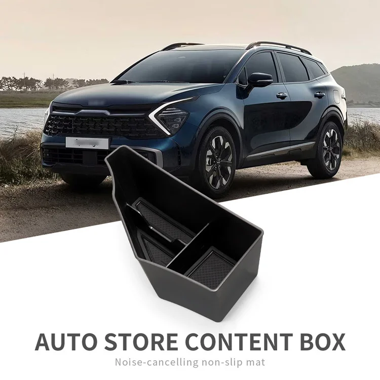 

Car Center Console Armrest Storage Box Tray Organizer Accessories Tidying Black for Kia Sportage NQ5 2021 - 2023