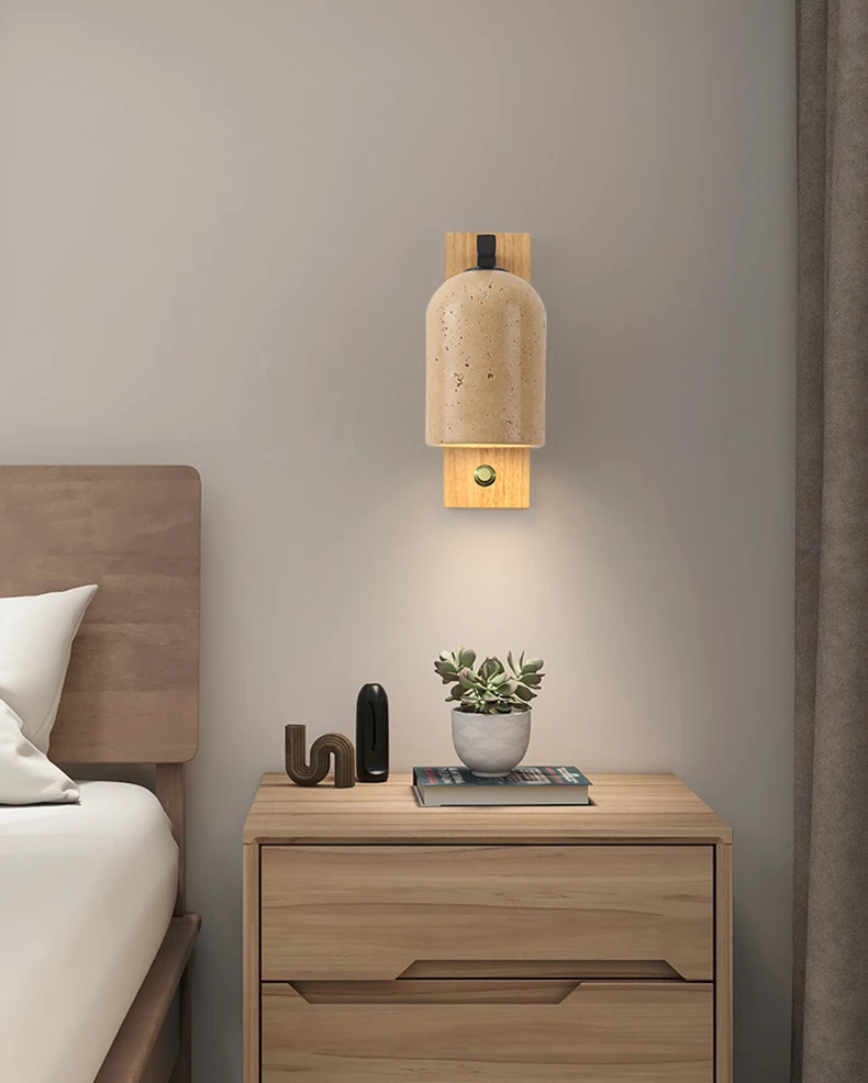 Natural Stone Wall Lamp Art Sconce
