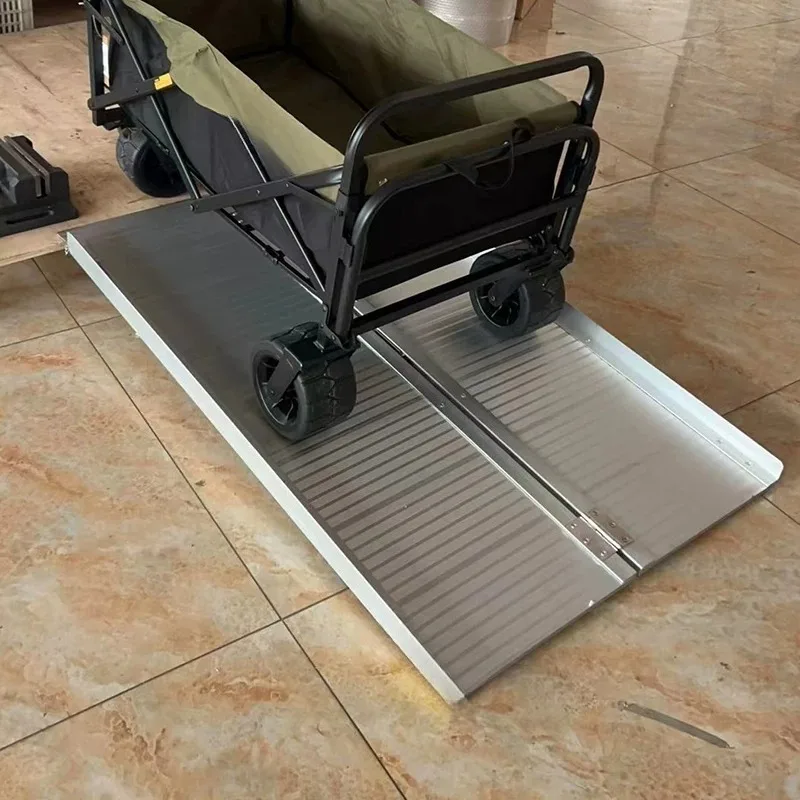 for Portable Folding Wheelchair Ramp Aluminum Alloy Plate Steps Stairs Indoor Outdoor