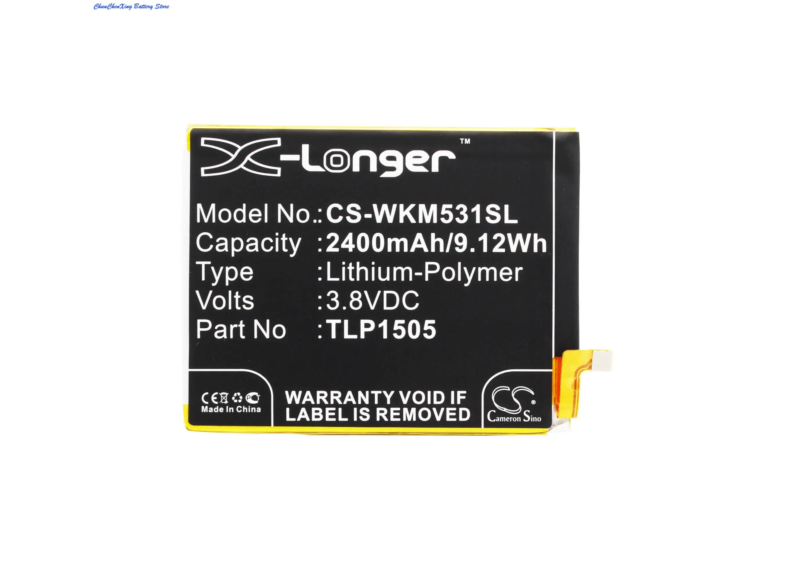 

High Quality 2400mAh Battery TLP1505 for Wiko M531, RIDGE, RIDGE 4G, RIDGE Dual SIM LTE