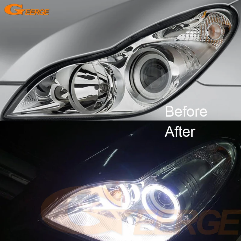 For MERCEDES BENZ CLS W219 C219 Ultra Bright A/W Switchback Day Light Turn Signal SMD LED Angel Eyes Halo Rings Kit