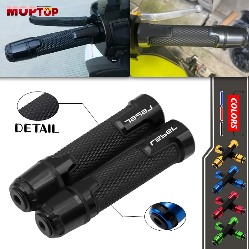 

For Honda Rebel 300 500 rebel CMX300 CMX500 CMX1100 Universal Motorcycle 22mm Handlebar Hand Grips Anti-Slip Handle Grip Rubber