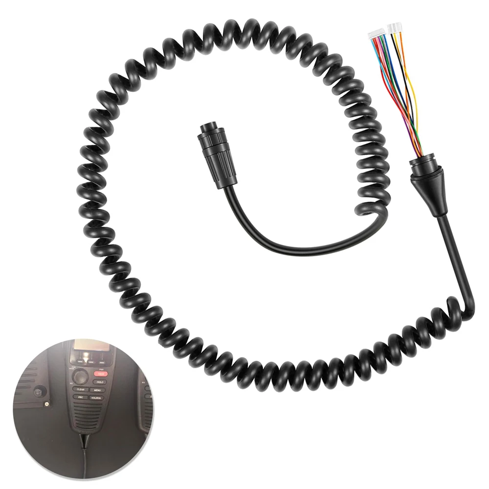 

Сменный микрофонный кабель GHS 10 для Garmin, спиральный кабель для микрофона-гарнитуры, аксессуар для морской радиостанции