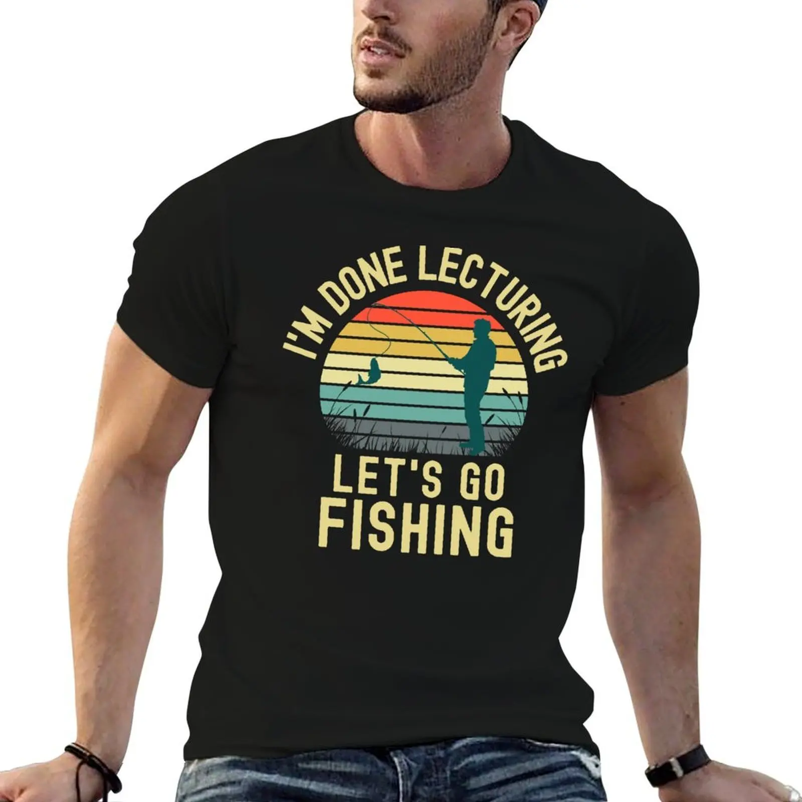 

I'm Done Lecturing Let's Go Fishing - Professor Fishing, Teacher Retirement, Educator Fishing, Retired Teacher, Professo T-Shirt