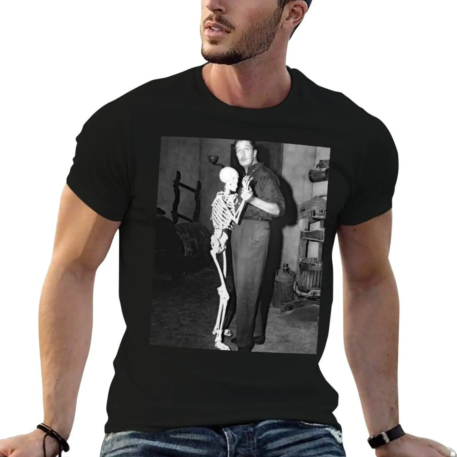 

shirts t t shirts cotton Vincent Price man oversize 100% T-Shirt anime