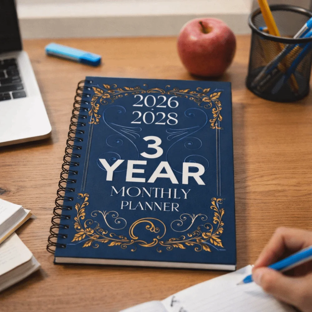 

A5 2026-2028 Schedule Book Simple Convenient Agenda Planner Notebook English Thick Paper Time Management Planner School