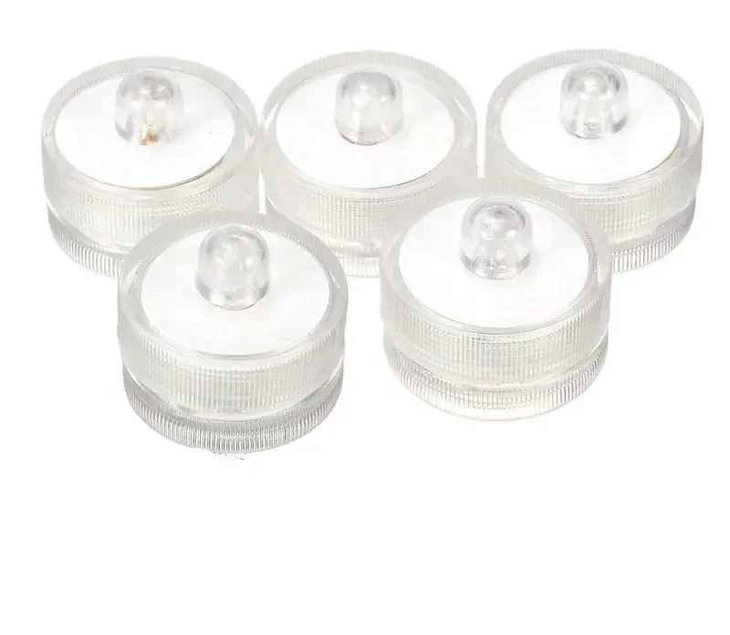 24pcs/lot Round-shape Waterproof Submersible LED Candle Tealight Flameless Party Wedding Vase Light Bar Table Club Decor-9 Color
