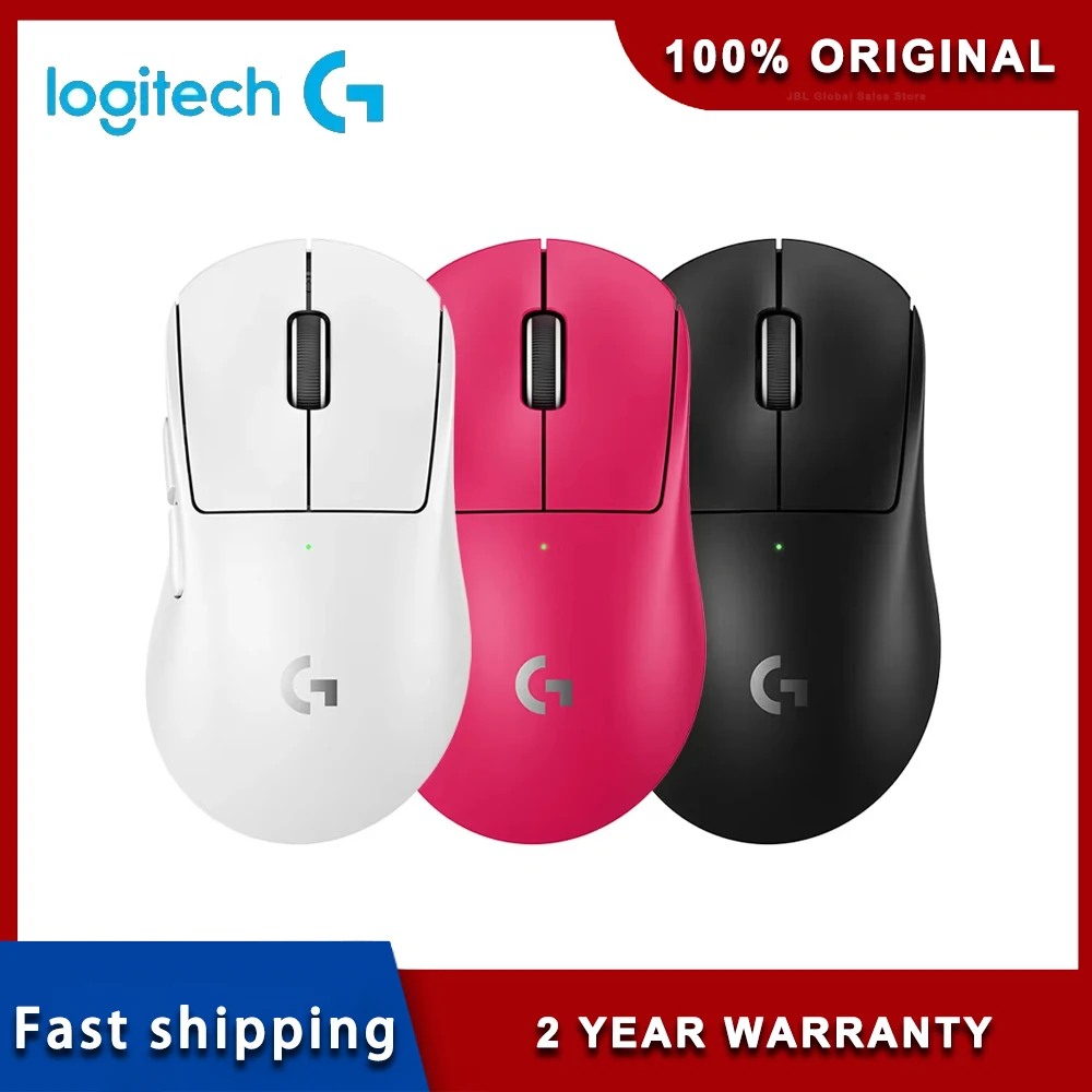 Logitech (G) PRO X SUPERLIGHT 2 DEX Wireless Gaming Mouse GPW4 Hawkeye HERO 2K Sensor 44000DPI Programmable Buttons For PC/Mac