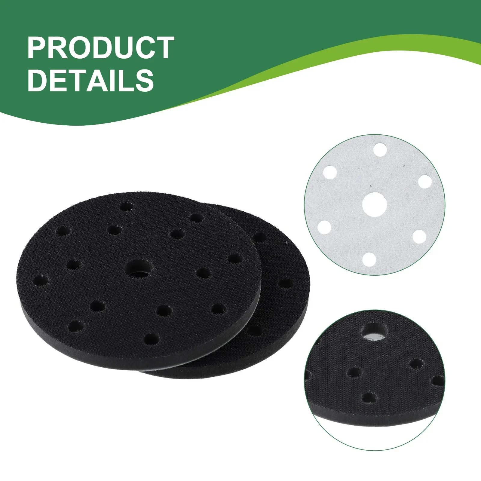 

2pcs 6inch 15 Holes Sponge Interface Pad Hook & Loop Sanding Disc Sander Backing Pad For Sander Polishing & Grinding Power Tools