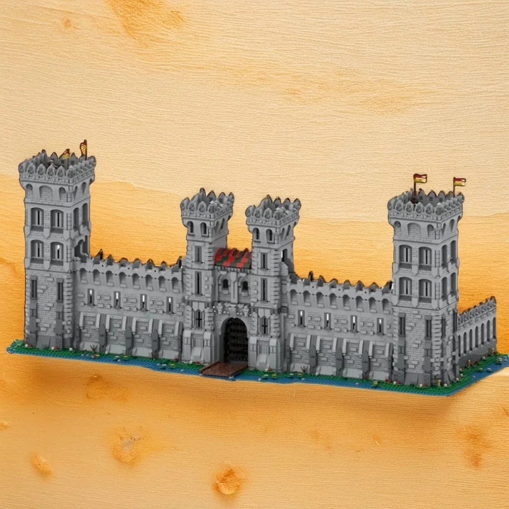 10885pcs MOC Red Castle Front Model Toy Building Blocks Construction Christmas Gift DIY Assemble Creative Birthday Education