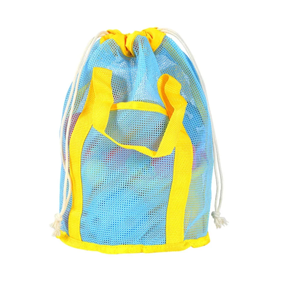 

Drawstring Mesh Toiletries Bag Handheld Basket Beach Storage Bag Cosmetic Bag Tote Bag Toy Organizer Outdoor