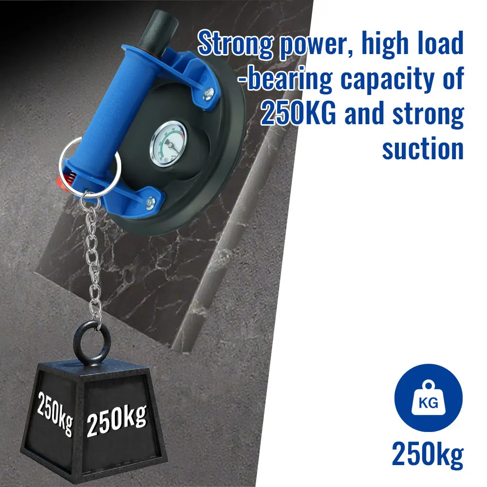 

New 8 Inch 250KG Air Pump Vacuum Suction Cups Powerful Heavy-Duty Strong Hand Pump Sucker Lifted Magnets Handling Tools