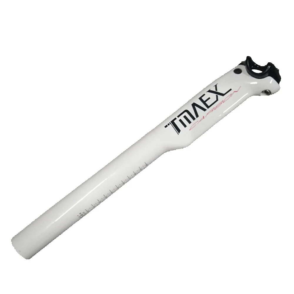 Sztyca w całości z włókna węglowego Tmaex-Road Bike, sztyca rowerowa MTB, sztyca rowerowa Broken Wind, biała, 23,2 mm, 30,8 mm, 31,6 mm x 400 mm — zdjęcie 2