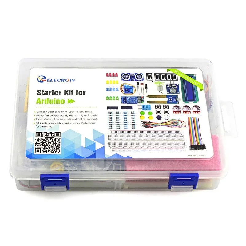 Hot Sale Elecrow Starter Kit for Arduino Educational STEM Kit with 24 teaching courses as child gift - free shipping