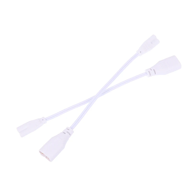 3Pcs Fluorescent Lamp Power Cord Cable T5 Plug Wire Cord LED 2 Hole Docking Cable Bracket Light Male Female Connect Cable