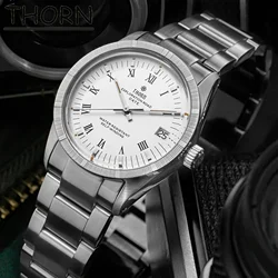 THORN T004 Vintage Watch PT5000 Automatic Movement Mechanical Domed Sapphire Luminous 10Bar Waterproof 34mm Tribute Watches