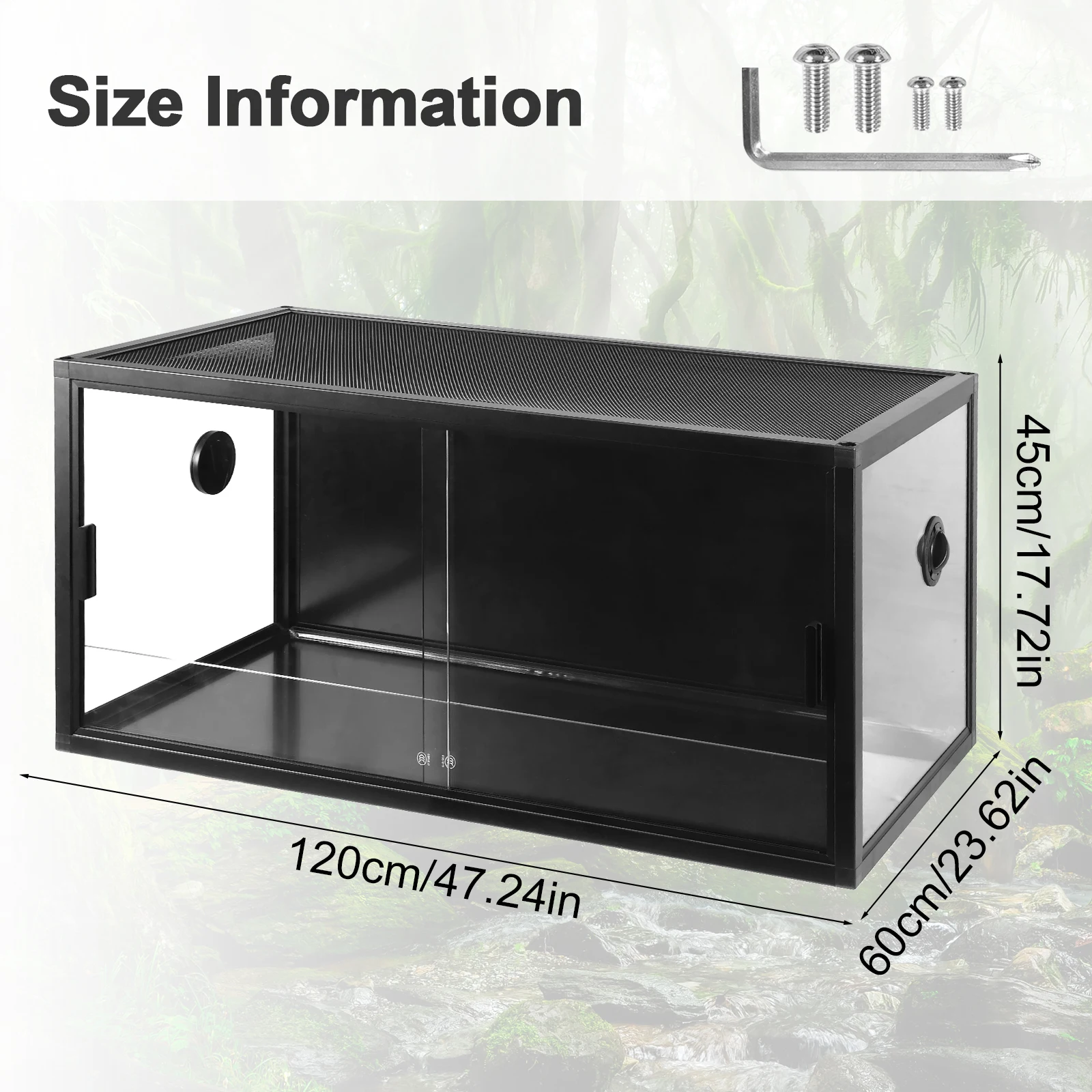 حاوية المناظر الطبيعية للزواحف نبات قابل للفصل أبو بريص خزان بيئي تشويه الزواحف تررم تسلق صندوق تربية الحيوانات الأليفة