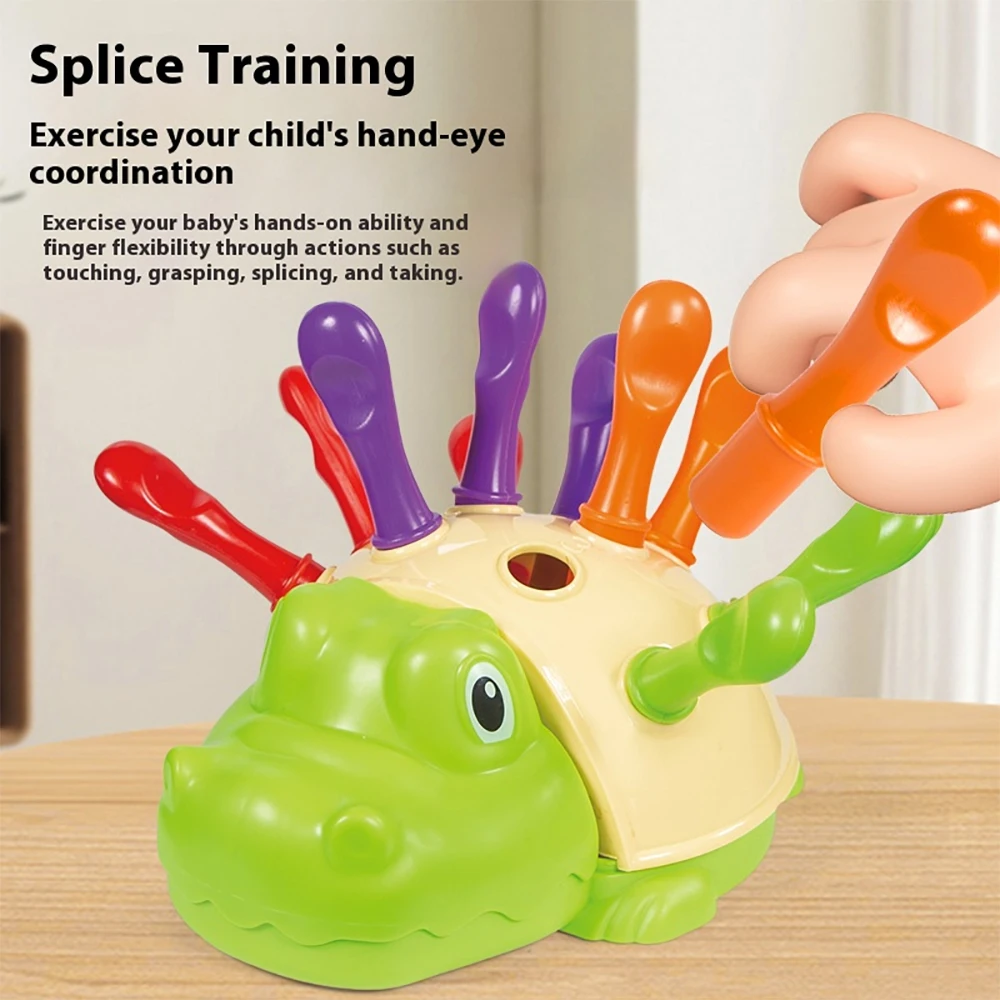 Crocodile Montessori Toys Baby Concentration Training Early Education Toys Fine Motor and Sensory Toys Spelling Little Crocodile