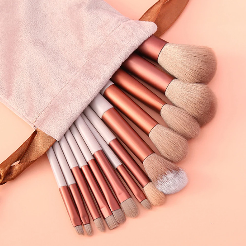 13-delige make-upborstels set make-up spons oogschaduw foundation vrouwen cosmetische borstel oogschaduw blozen schoonheid zachte make-up gereedschap tas
