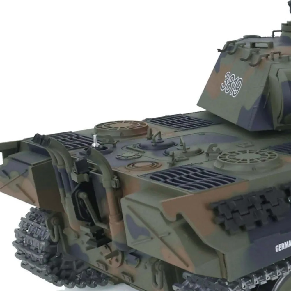 Juguetes al aire libre Heng Long 1/16 escala 7,0 versión mejorada alemán Tiger I Panther V 3819 RC Tank 3818 pistas de Metal Radio modelo de humo
