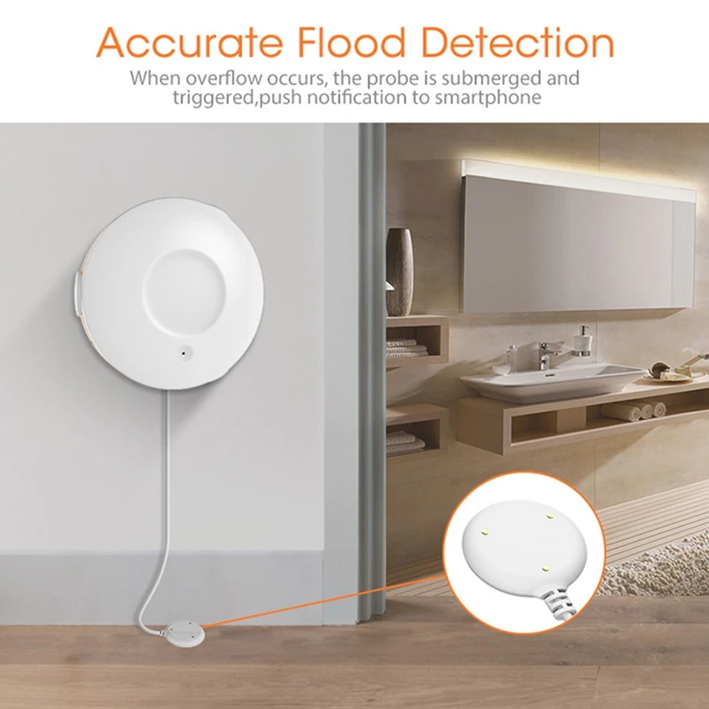 Detector de fugas de agua Tuya Zigbee 3,0, Sensor de inundación inalámbrico inteligente, alarma de enlace de agua completa, aplicación remota para el hogar