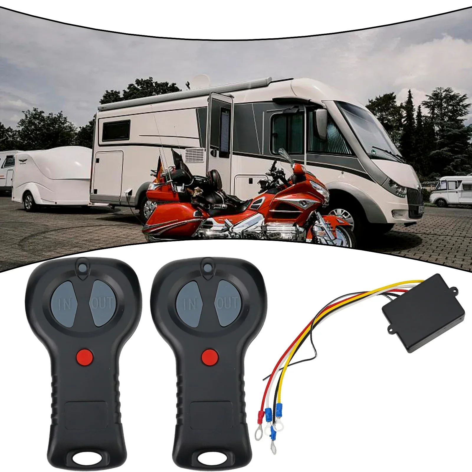 Remote Control Receiver 2pcs Control 30-70m DC12V Digital Winch Electric For ATV SUV Remote Control Switch Kit