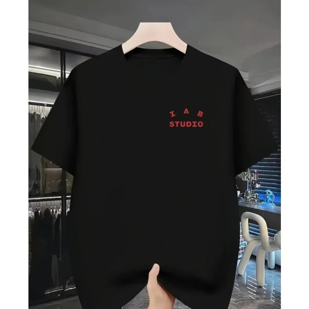 

Summer New Brand Cotton Printed Shirt Casual Men's and Women's Children's Trendy Short Sleeved Fashionable Round Neck Shirt