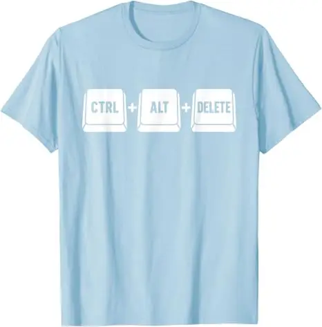 Lustiges IT-Programmierer-Geek-Tastatur-Humor-T-Shirt mit Ctrl-Alt-Delete-Motiv, Y2K-Stil, für Computerprogrammierer, IT-Techniker, Coding-Grafik-T-Shirt – Detail 12