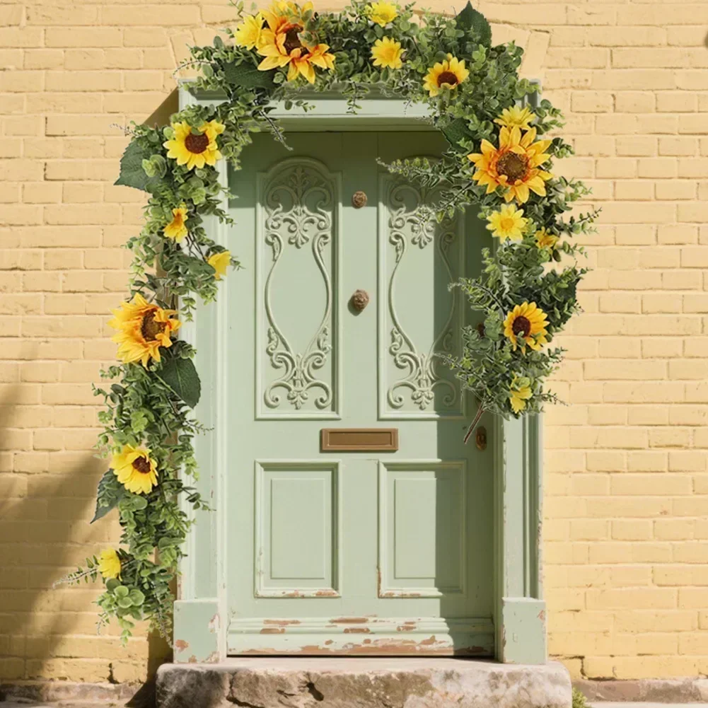 

For Home Decoration Artificial Flower Garland Wedding Reception 180cm Indoor Outdoor Use Lifelike Decorative Accent