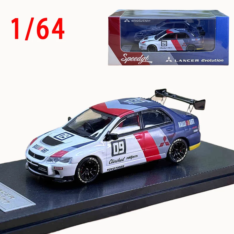 Diecast 1/64 Scale Mitsubishi Lancer EVO IX 9 Generation Racing Car Model Alloy Mitsubishi Lancer Car Model Ornaments