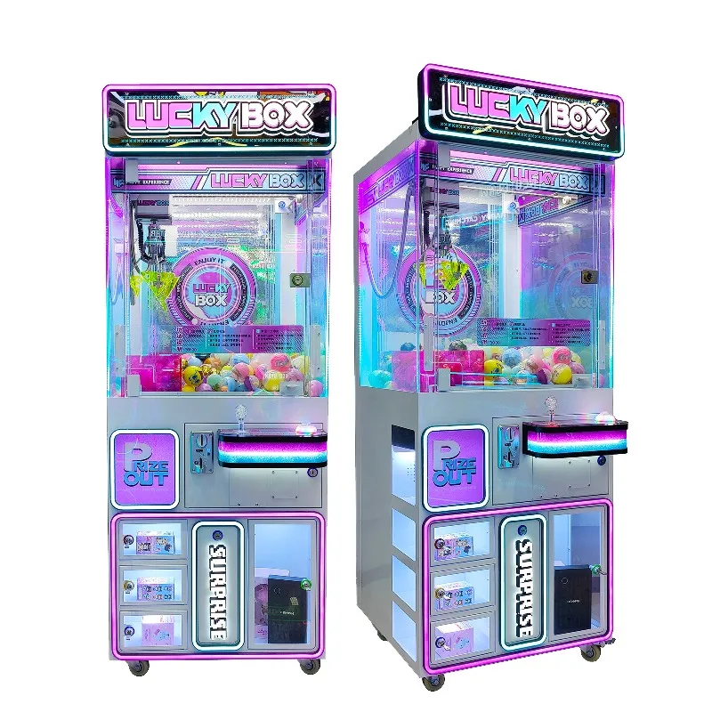 

Custom 25-Inch Commercial Claw Crane Vending Machine Coin Operated Games with Lucky Box Candy Toy and Bill Acceptor