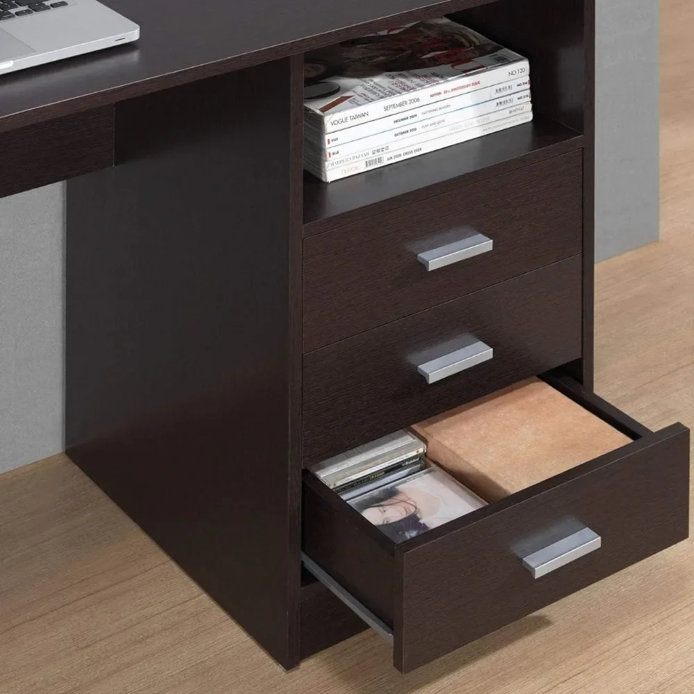 Mesa em pé com 3 gavetas, mesas modernas simples Home Office, mesa escritório