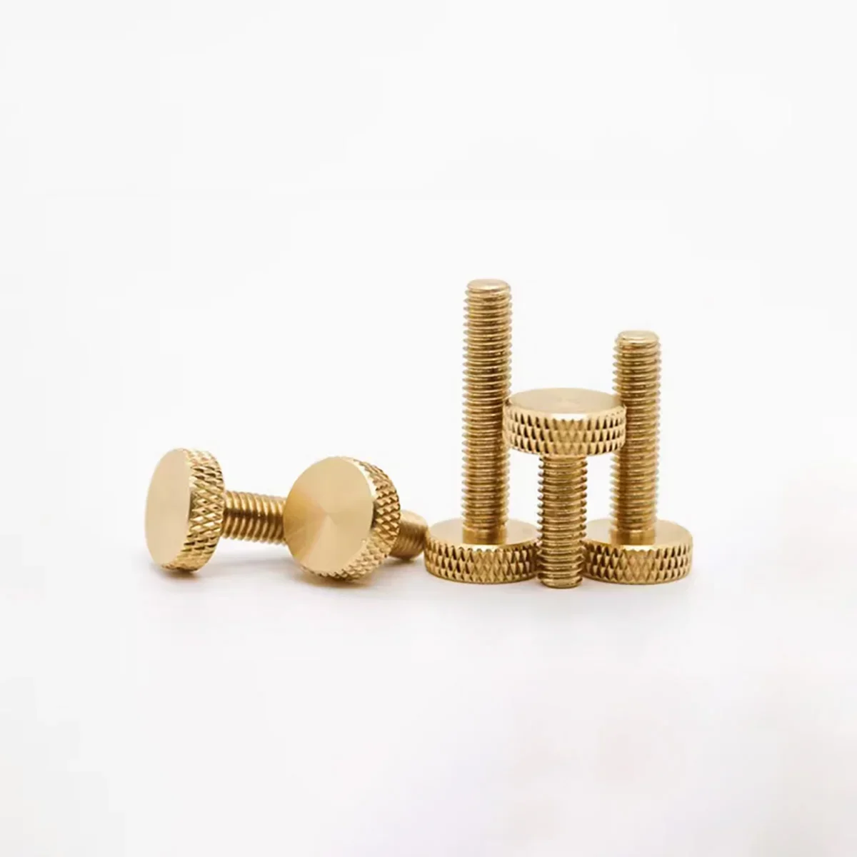 Brass Knurled Hand Screw / Copper  Flat Round Head Advertising Nail Flat Head Bolt M3M4M5M6