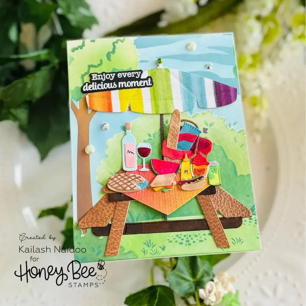 2026 Summer Citrus Picnic Blanket Table Hamburger Metal Cutting Dies Clear Stamps Stencil For DIY Decorating Scrapbook Paper - view 6
