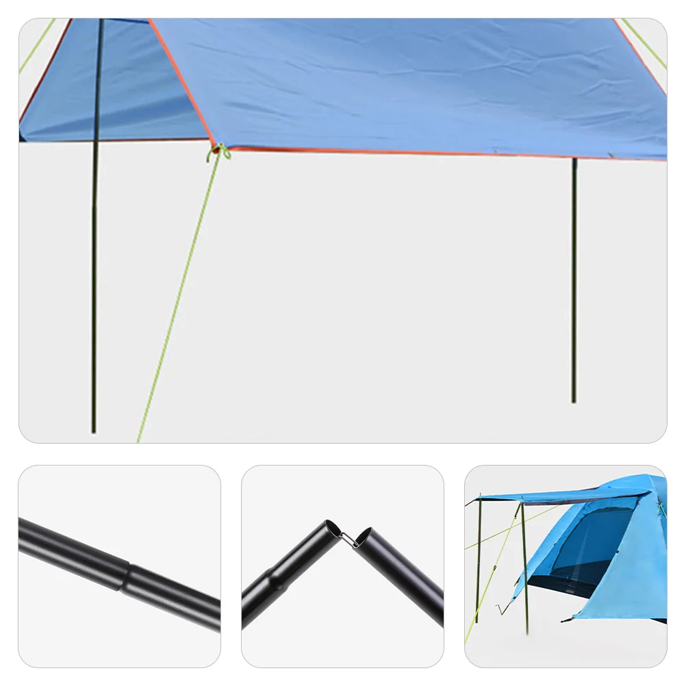 

2 Pcs Tent Trench Stud Canopy Pole Outdoor Poles Replacement Tarpaulin Awning Camping