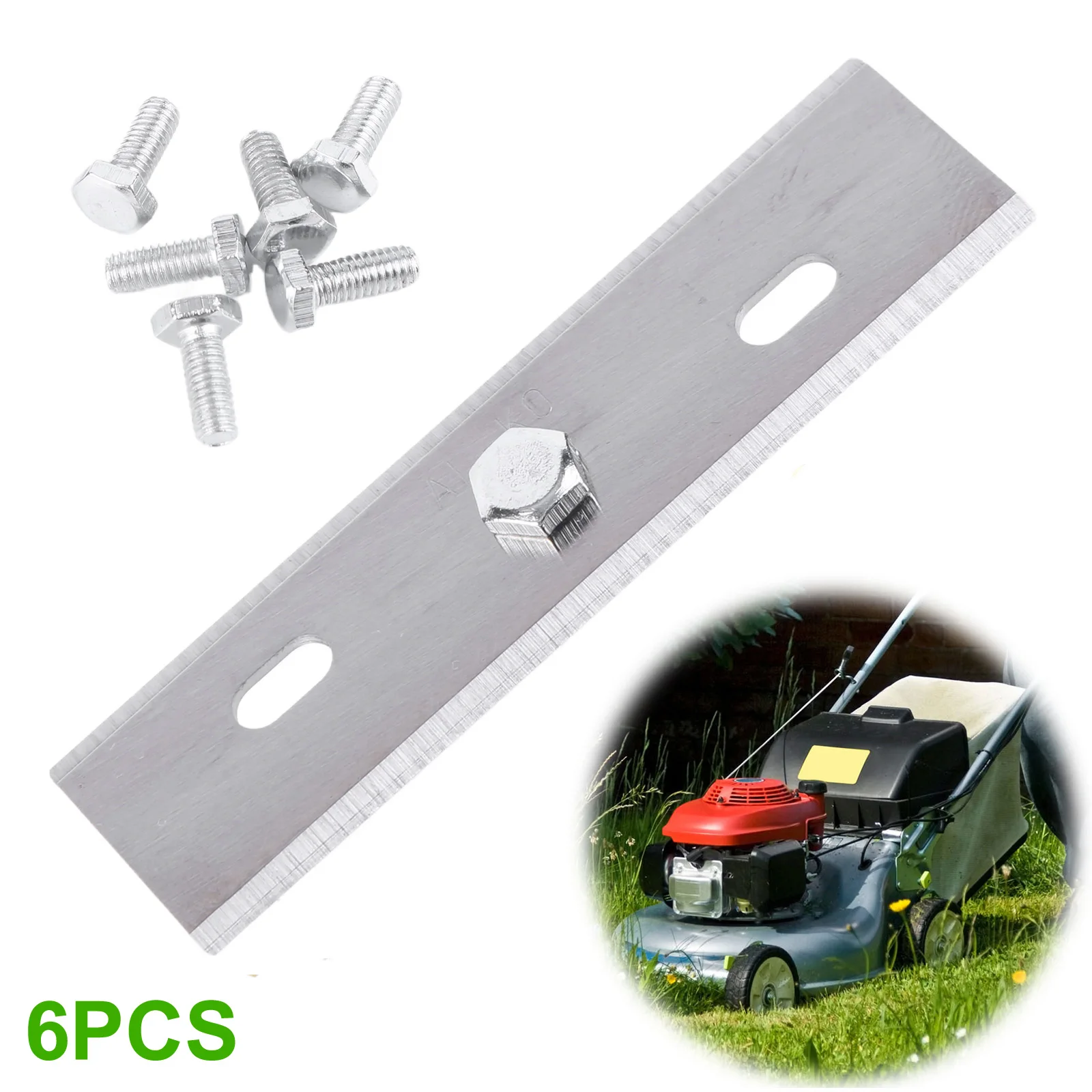 6 Pack Lawn Robot Blade with Screw Accessories Stainless Steel Lawn Mower Cutting Blade Replacement for ALKO Robolinho Lawnmower view 3