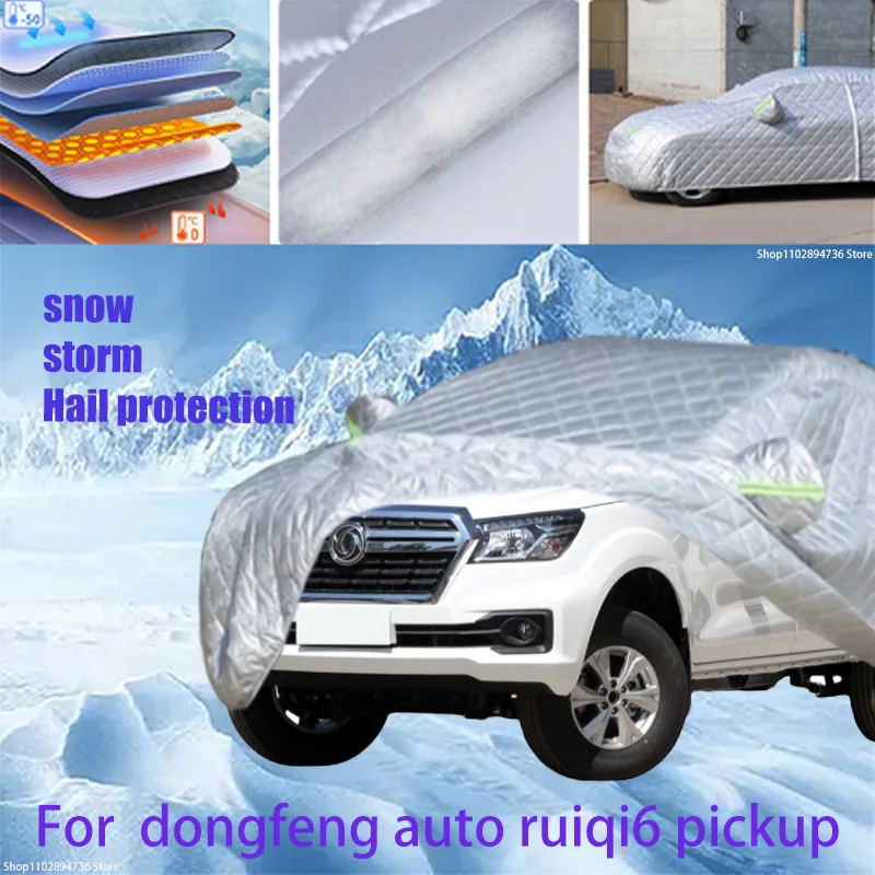 

For dongfeng auto ruiqi6 pickup Outdoor Cotton Thickened Awning For Car Anti Hail Protection Snow Covers Sunshade Waterproof