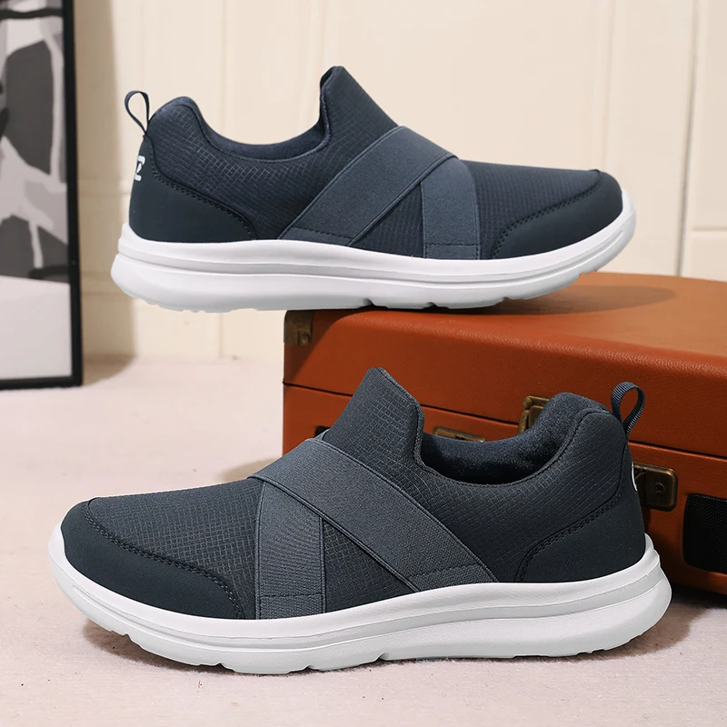 

Men's Casual Shoes Mesh Fabric Classic Breathable Shoes Shock-absorbing Design Multifunctional Lightweight Sports Casual Shoes