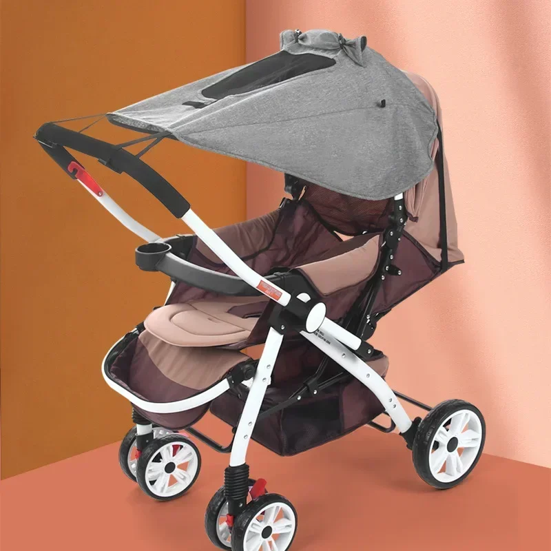 vvocci Universal Baby Stroller Sun Shade Canopy - UV Protection Sun Visor for Prams, Carriage & Infant Car Seat